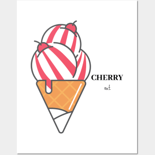 CHERRY out - ice cream Posters and Art